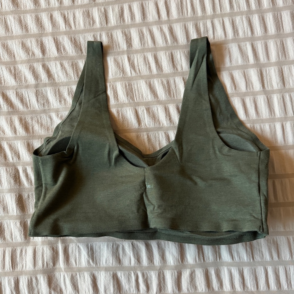 Victoria’s Secret PINK Seamless Olive Green Bralette - Picture 2 of 2